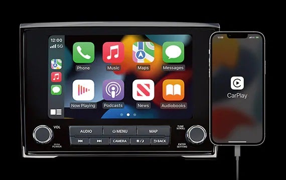 Stay connected with a standard 8" touch-screen display 2023 Nissan Titan | Tony Nissan in Waipahu HI