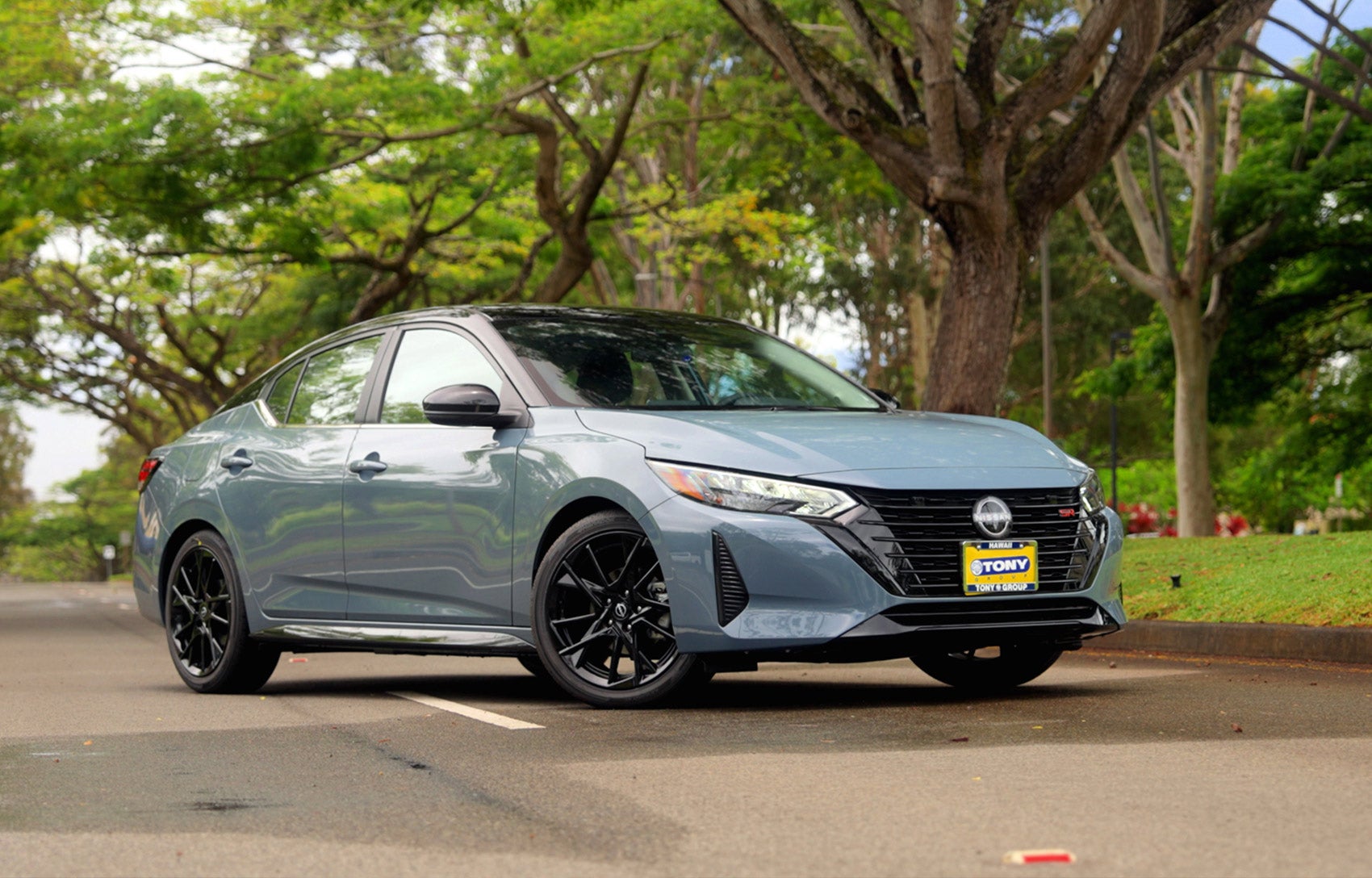 Nissan Armada driving on road
